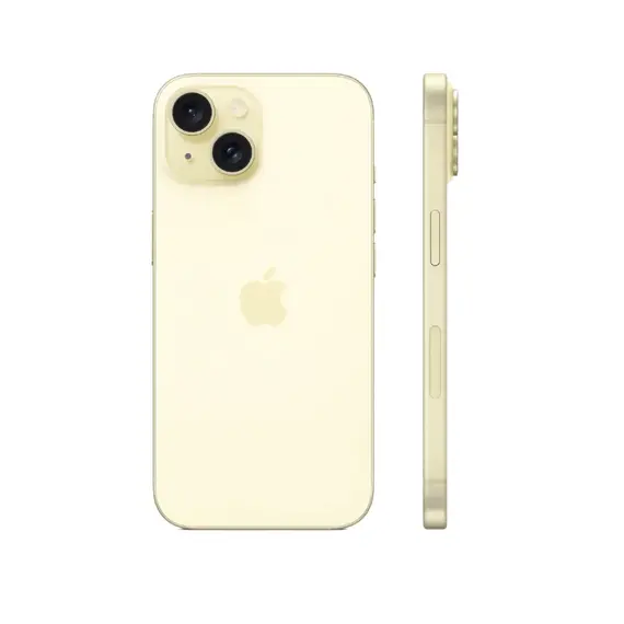 Black Apple iPhone 15 Yellow