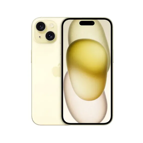 Black Apple iPhone 15 Yellow